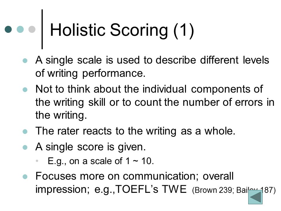 Toefl essay grading system